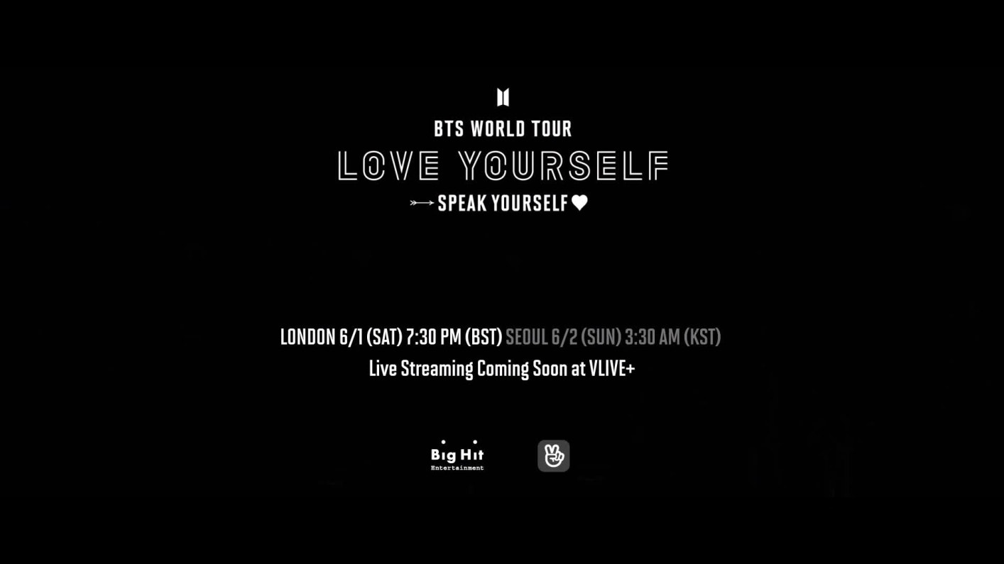 BTS WORLD TOUR 'LOVE YOURSELF SPEAK YOURSELF' in Wembley Stadium