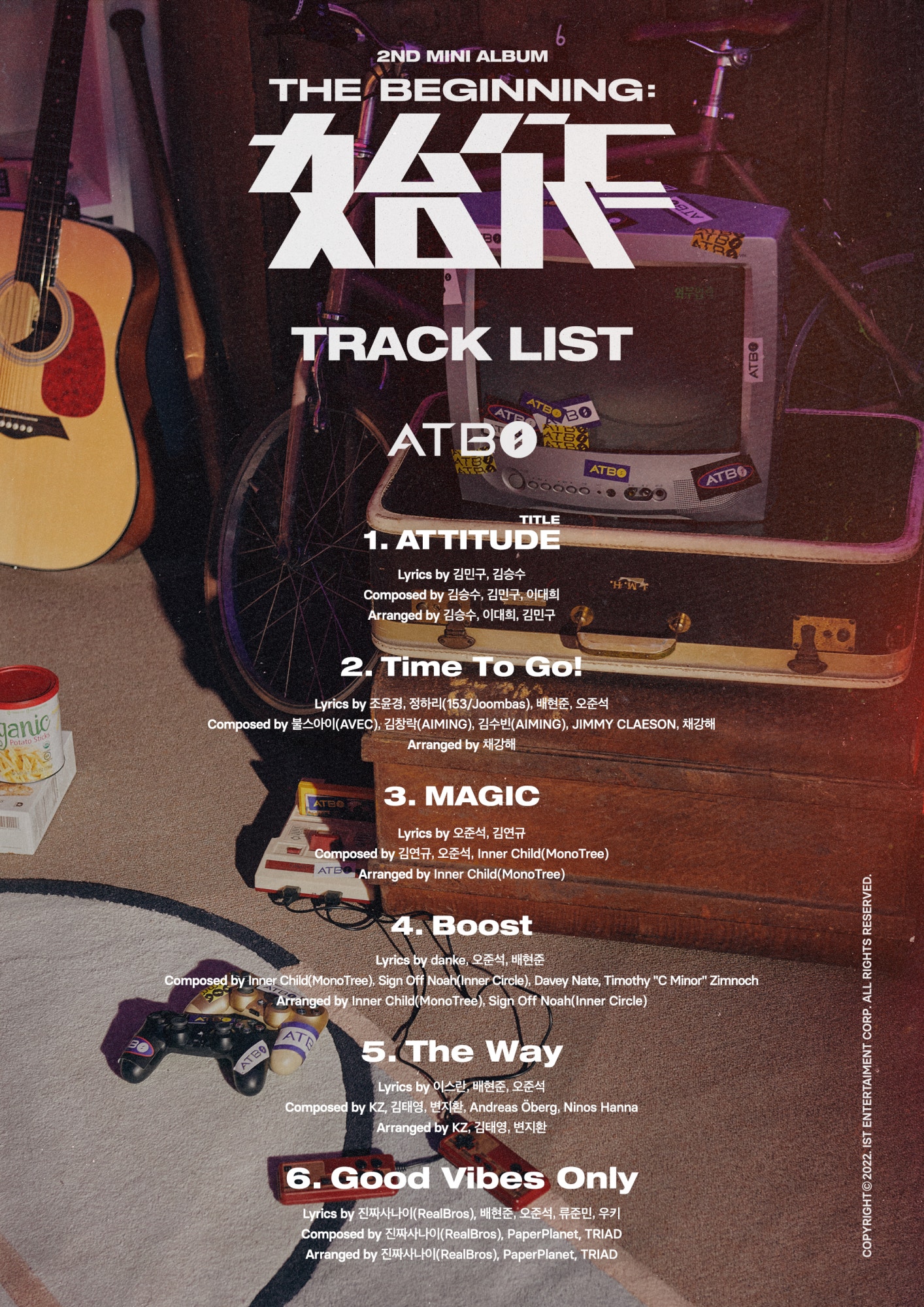 ATBO 2ND MINI ALBUM [The Beginning : 始作] TRACK LIST
