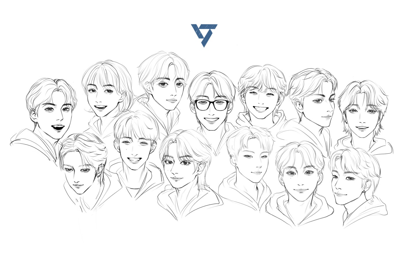SEVENTEEN Community Posts - 반달 동안 그렸는데 드디어 다 그렸어! 오랜 시간이 걸렸어 하하하, 하지만 ...